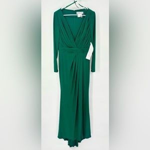 Mac Duggal Emerald Long Sleeve Prom Dress